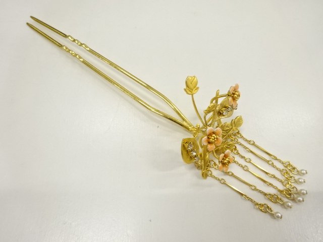 JAPANESE KIMONO / ANTIQUE HAIR ACCESSORY